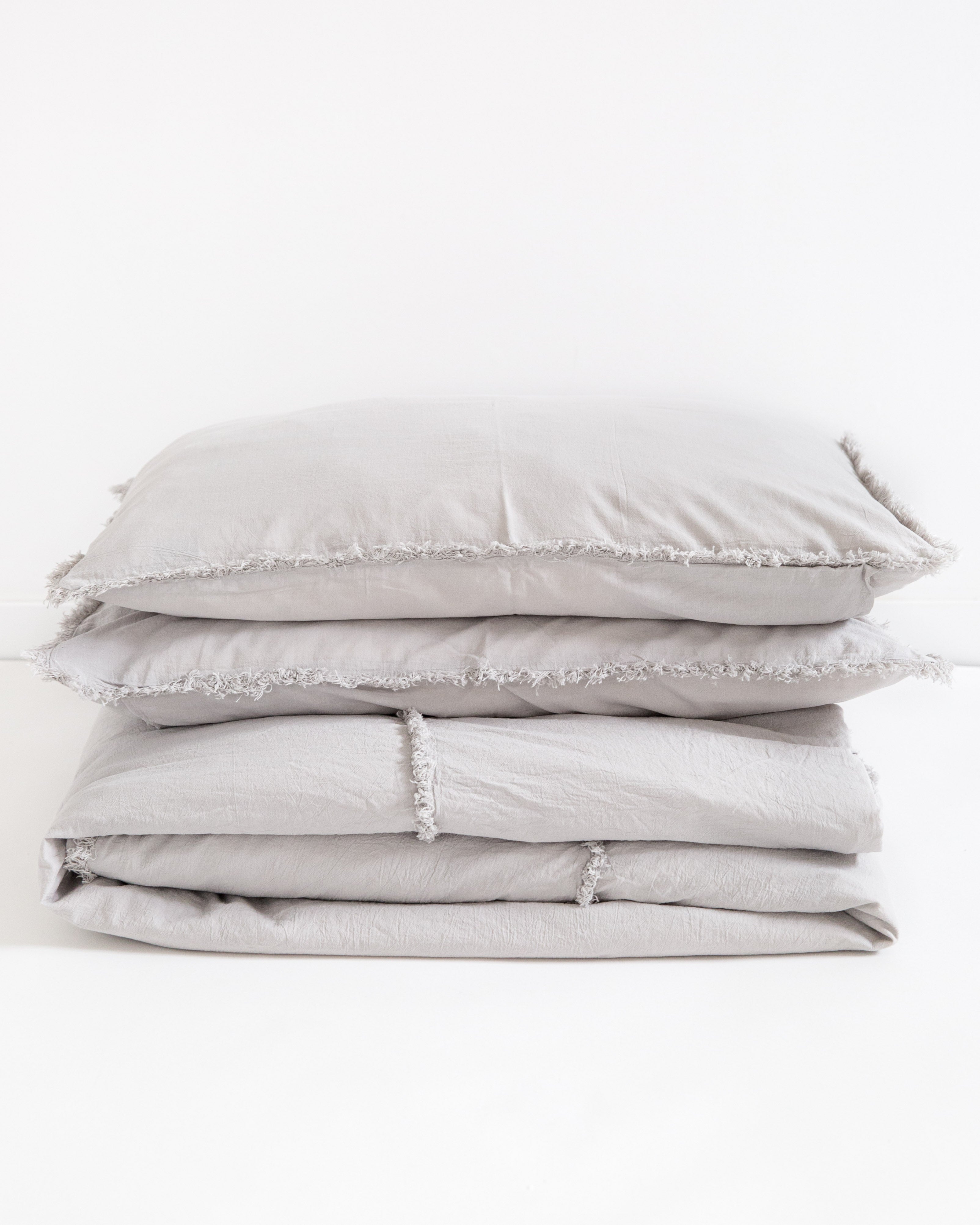 The Eve Duvet Set - Stone Grey