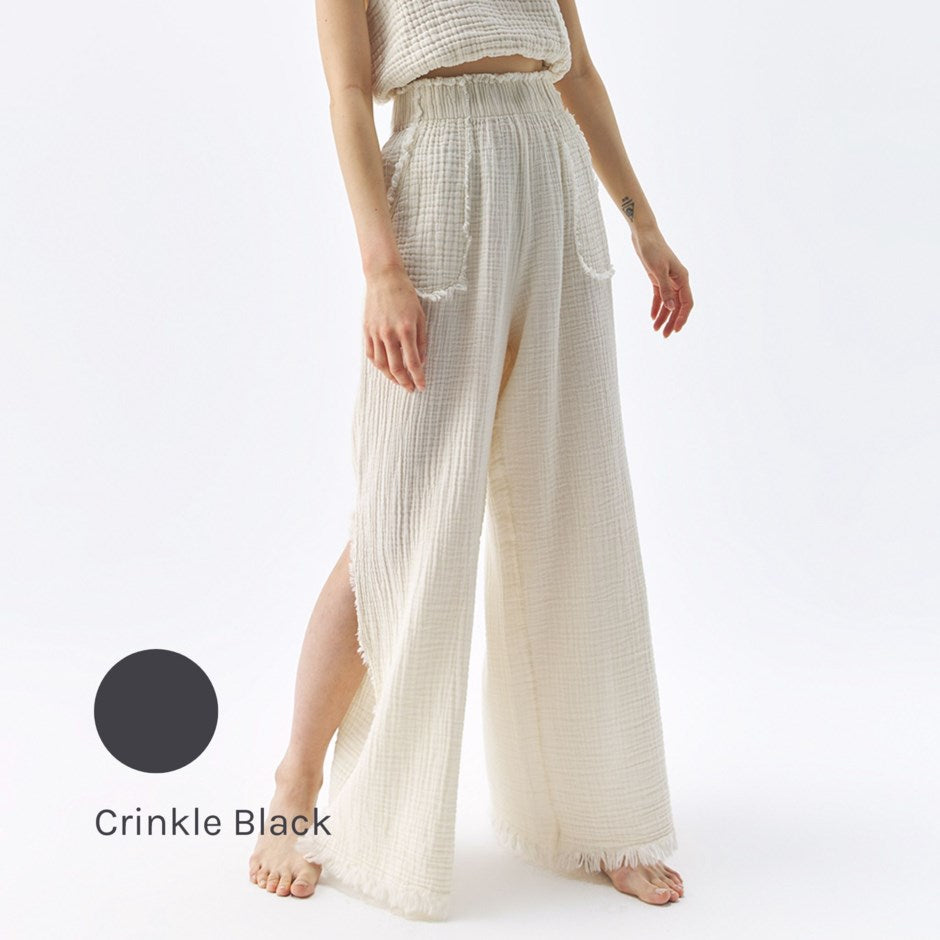 Crinkle Slit Pant-One Size
