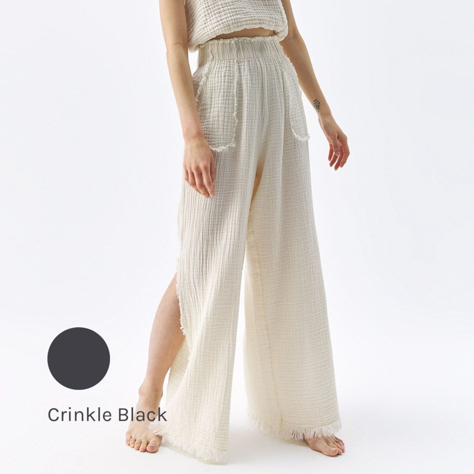 Crinkle Slit Pant - One Size