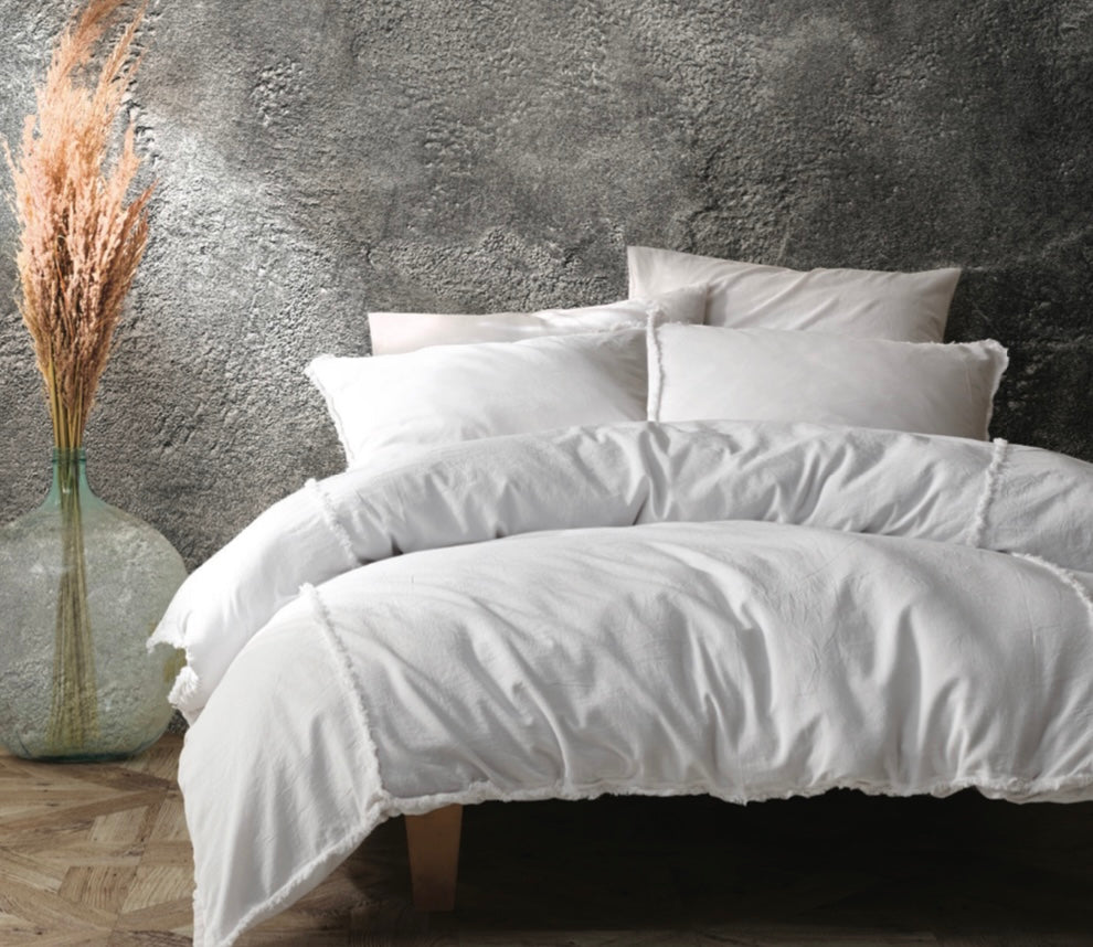 The Eve Duvet Set - Optic White