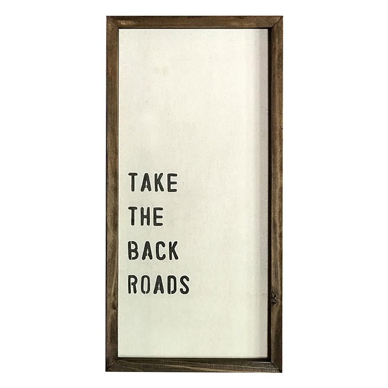 Back Roads- Framed Wall Sign