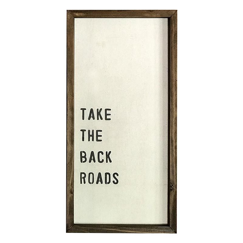 Back Roads - Framed Wall Sign