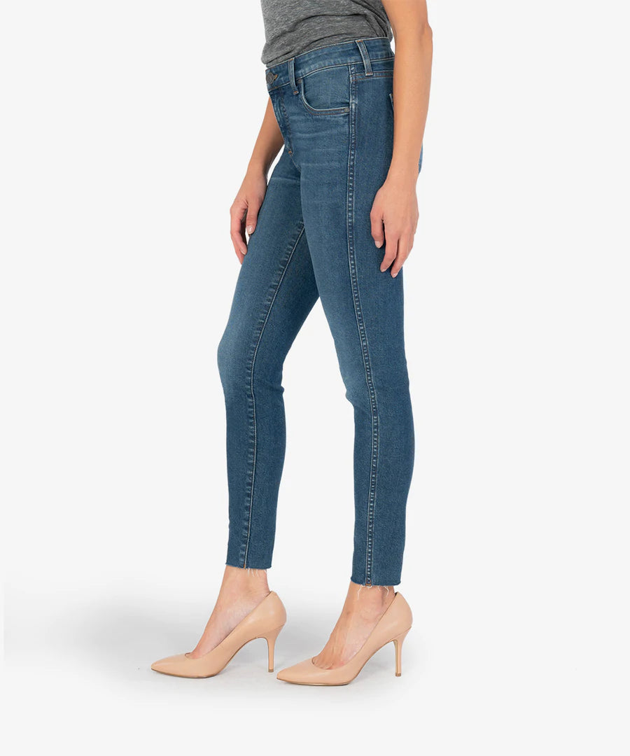 Connie - High Rise Fab Ab Ankle Skinny (Instigator Wash)