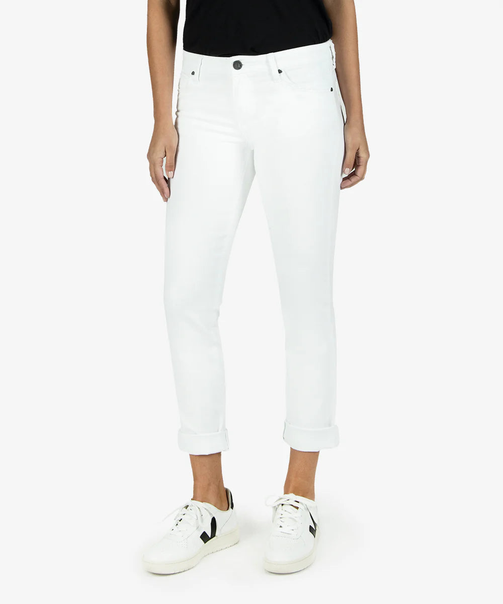 Catherine - Mid Rise Boyfriend (Optic White)