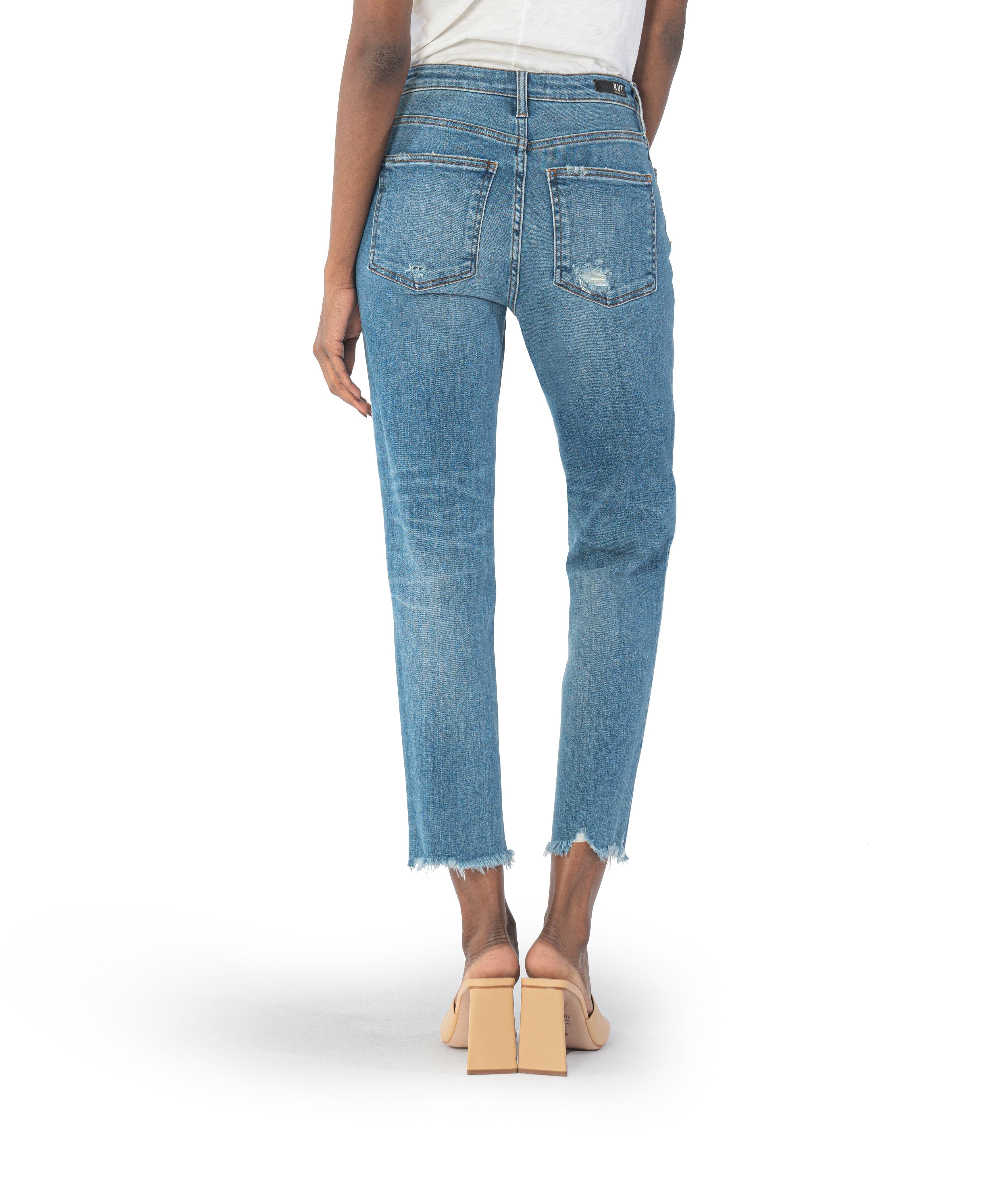 Rachael High Rise Fab Ab Raw Hem Mom Jean (Poised Wash)