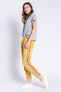 Happy Days Are Here Jogger Pant-Gold