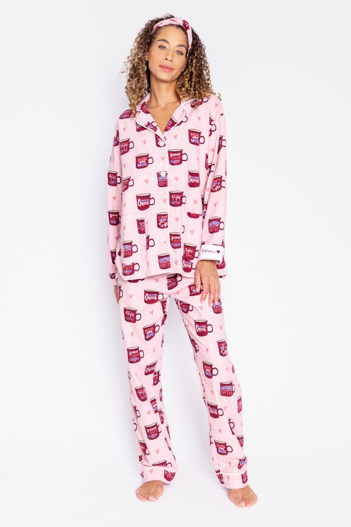 Coffee Flannel PJ Set