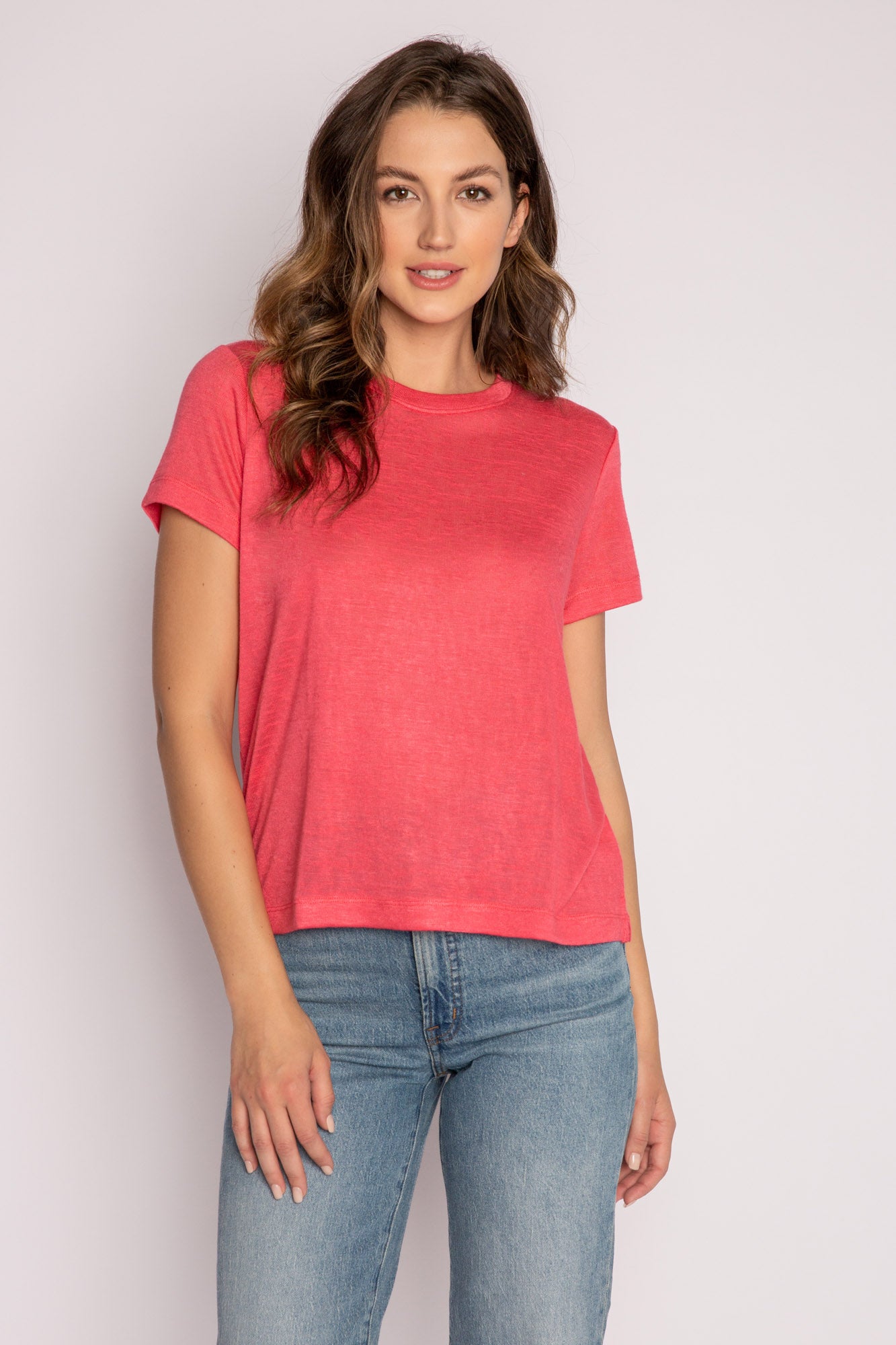 Back to Basics S/S Top-Hot Pink