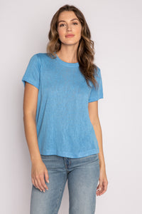 Back to Basics S/S Top-Tranquil Blue