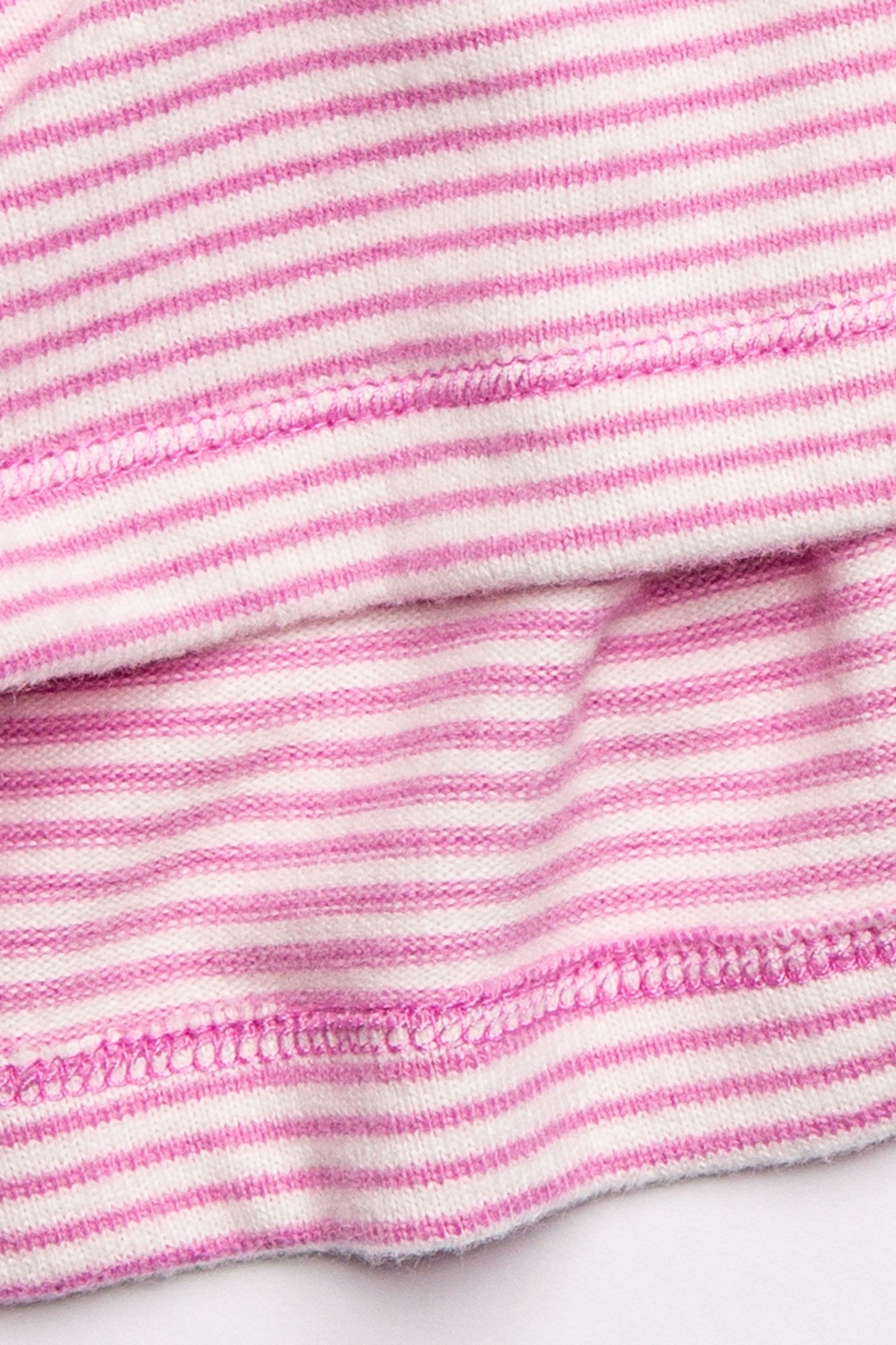 Mini Me Striped Short Sleeve Top-Rose Pink