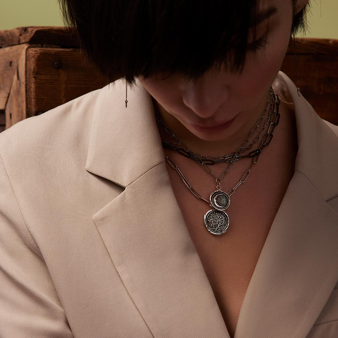 Trust The Universe Talisman - Twisted Paperclip Chain