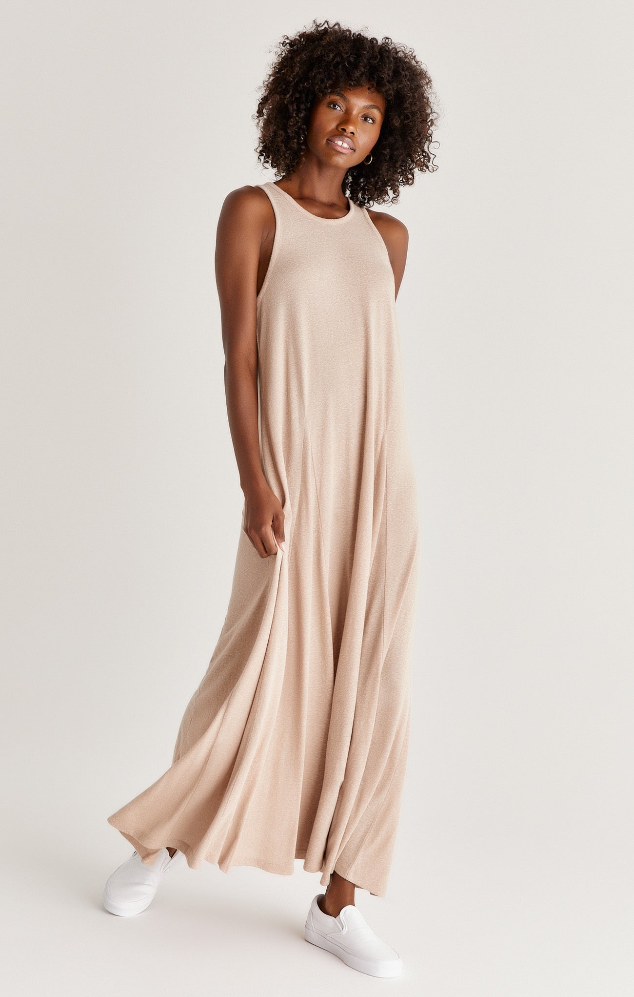 Varley TriBlend Midi Dress in Frappe