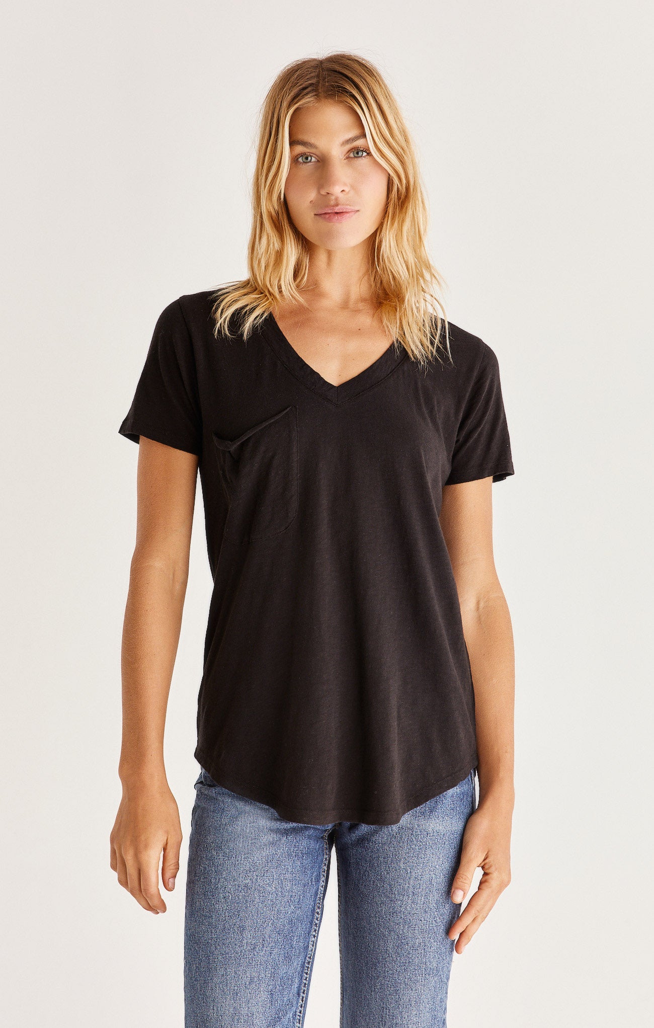 Cotton Slub Pocket Tee - Black