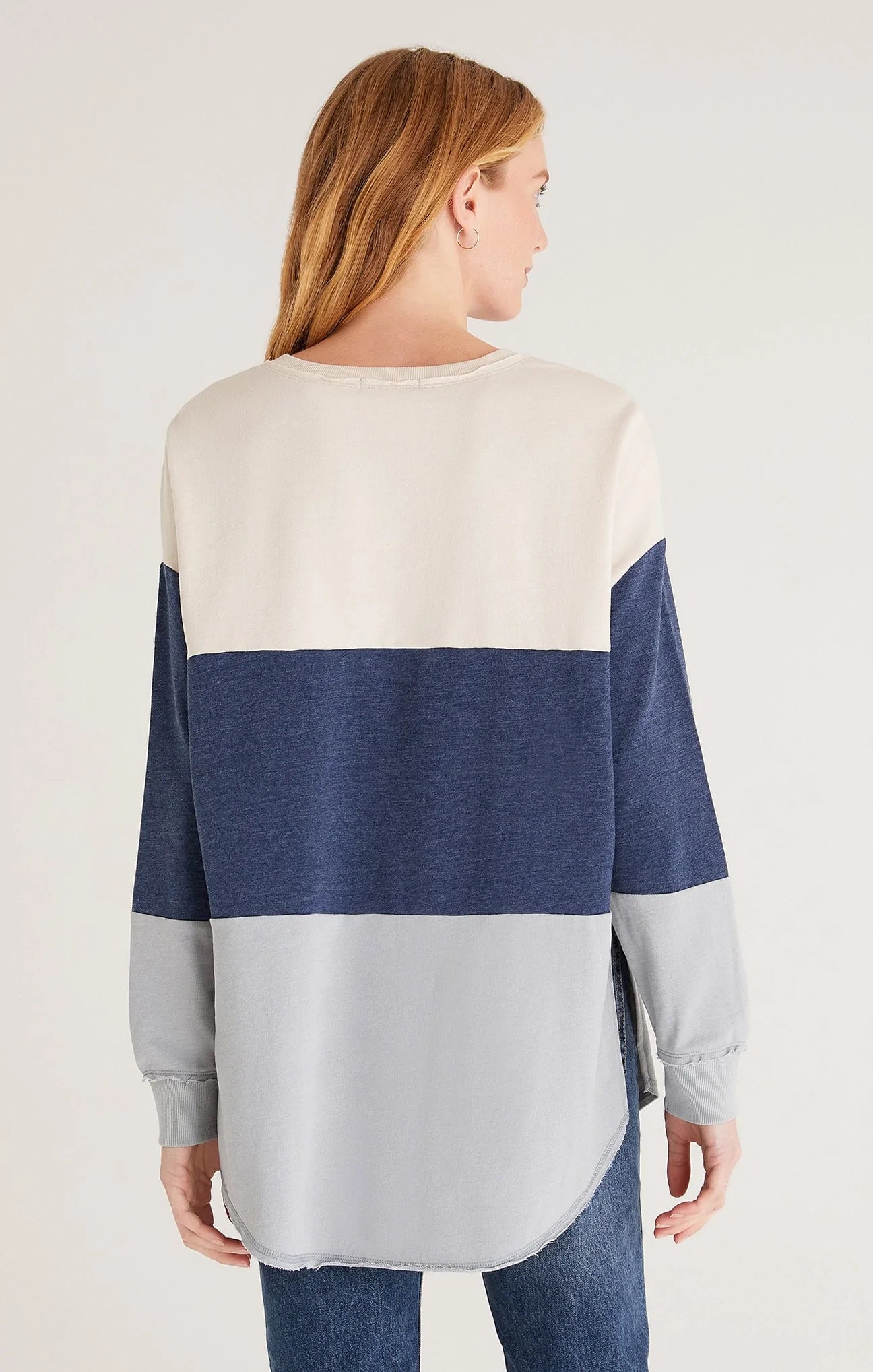 Colour Block V-Neck Weekender - Morning Fog