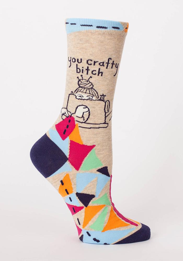 YOU CRAFTY BITCH W-CREW SOCKS