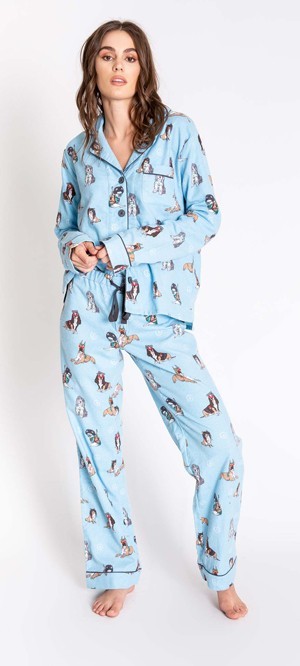 Hippie Dog Flannel PJ Set