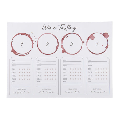 Wine Tasting Placemat-24 pack