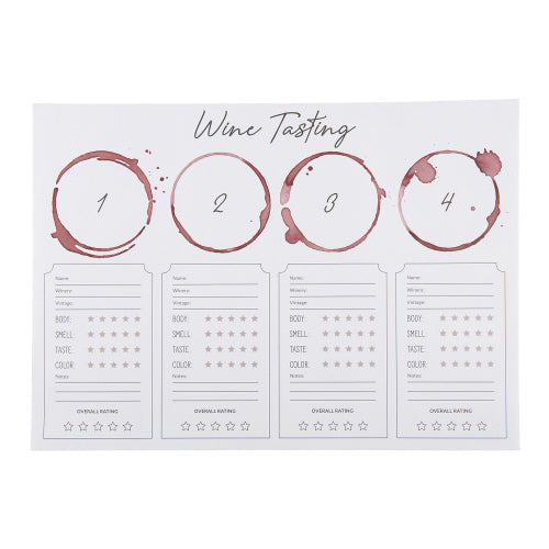 Wine Tasting Placemat - 24 pack