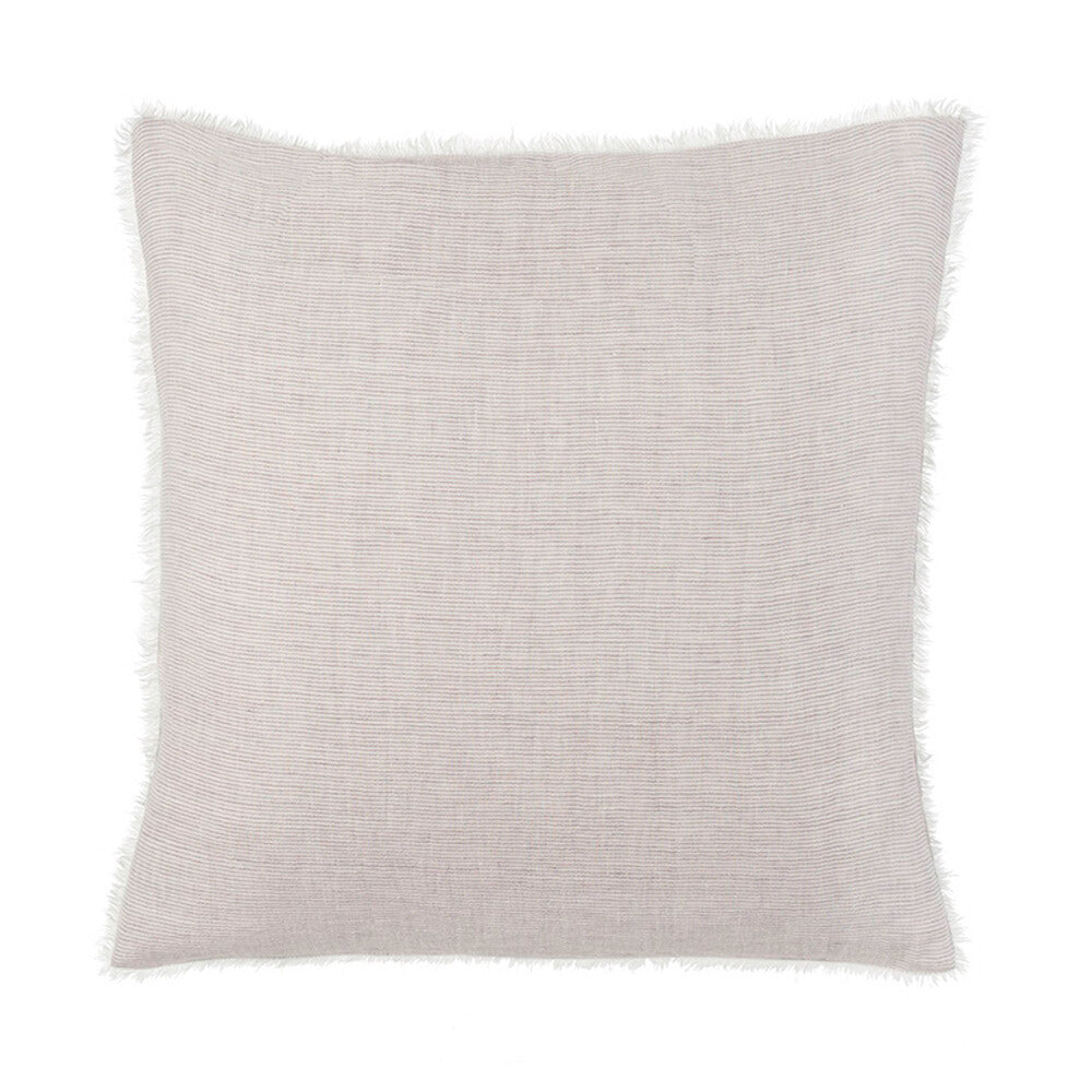 Lina Linen Cushion - Grey Stripe