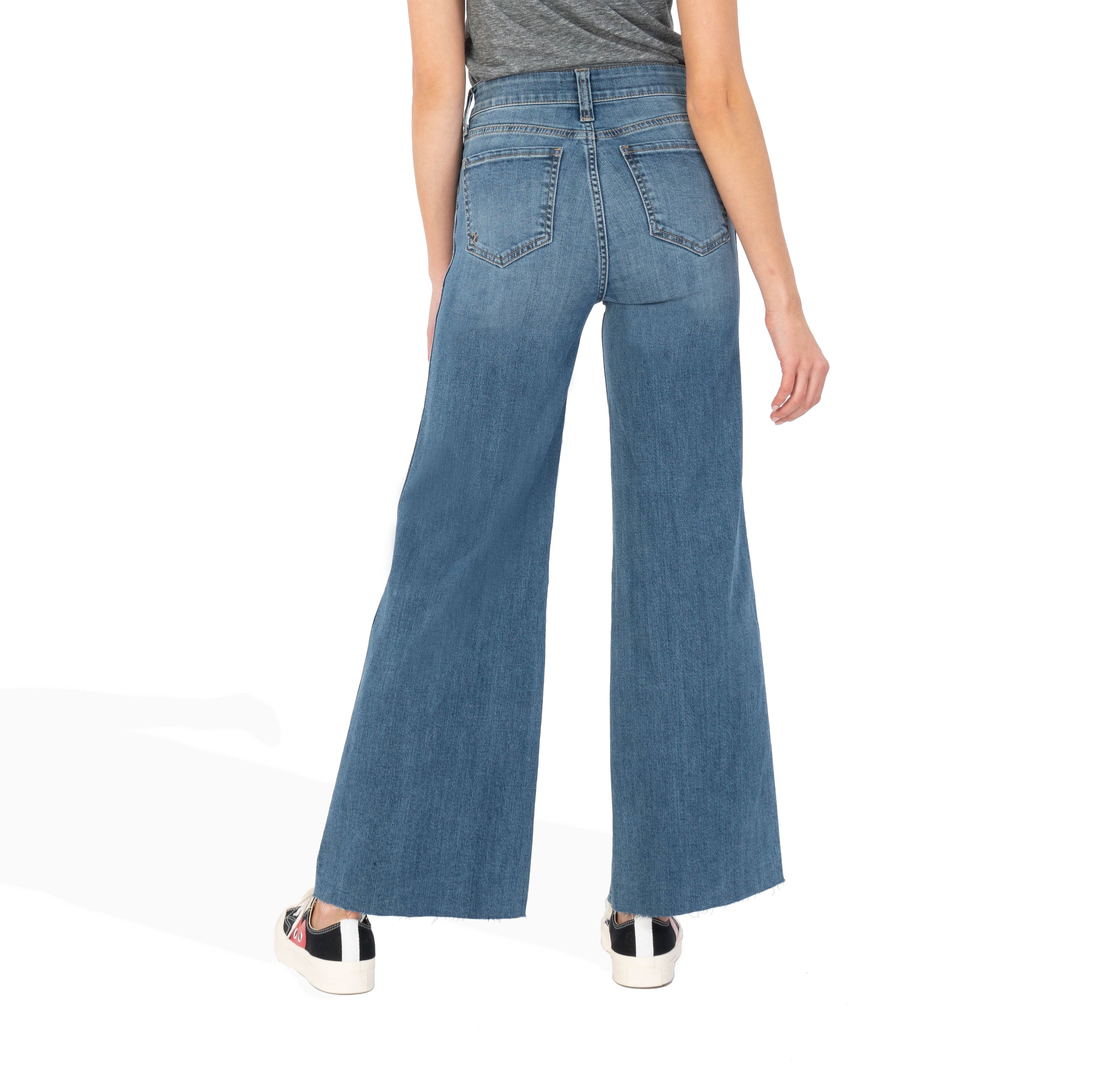 Jean High Rise Fab Ab Wide Leg-(Redeemed Wash)